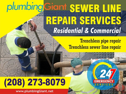 Boise new sewer line installation in ID near 83709